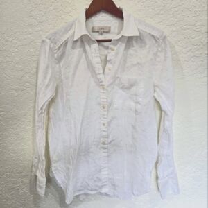 100% Linen LOFT women's button up shirt